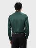Men's Green Slim Fit Party Wear Striped Shirt
