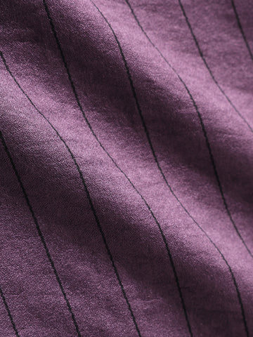 Men's Purple Slim Fit Party Wear Striped Shirt