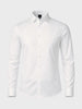 Men's White Slim Fit Solid Party Wear Shirt