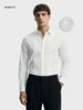 Men's White Slim Fit Solid Party Wear Shirt