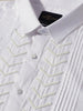 Men's White Slim Fit Solid Party Wear Shirt