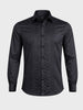 Men's Black Slim Fit Solid Party Wear Shirt