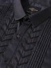 Men's Black Slim Fit Solid Party Wear Shirt