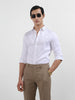 Men's White Slim Fit Embellishment Party Wear Shirt