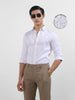Men's White Slim Fit Embellishment Party Wear Shirt