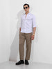 Men's White Slim Fit Embellishment Party Wear Shirt