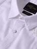 Men's White Slim Fit Embellishment Party Wear Shirt
