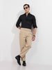 Men's Black Slim Fit Embellishment Party Wear Shirt