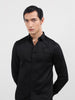 Men's Black Slim Fit Embellishment Party Wear Shirt