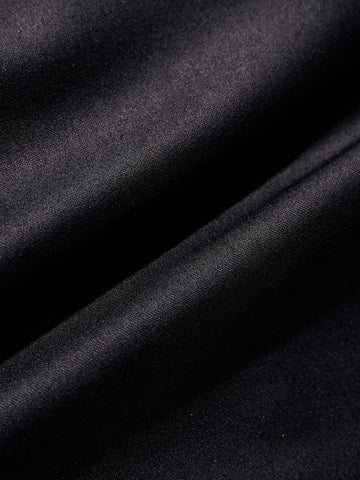 Men's Black Slim Fit Embellishment Party Wear Shirt