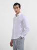 Men's White Slim Fit Embellishment Party Wear Shirt