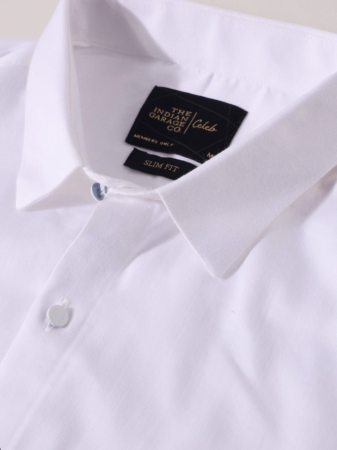 Men's White Slim Fit Embellishment Party Wear Shirt