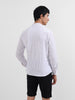 Men's Purple Regular Fit Striped Casual Shirt