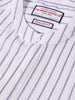 Men's Purple Regular Fit Striped Casual Shirt