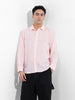 Men's Pink Relaxed Fit Striped Casual Shirt
