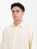 Men's Yellow Relaxed Fit Striped Casual Shirt
