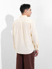 Men's Yellow Relaxed Fit Striped Casual Shirt