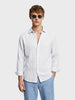 Men's Purple Relaxed Fit Striped Casual Shirt