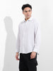 Men's Purple Relaxed Fit Striped Casual Shirt