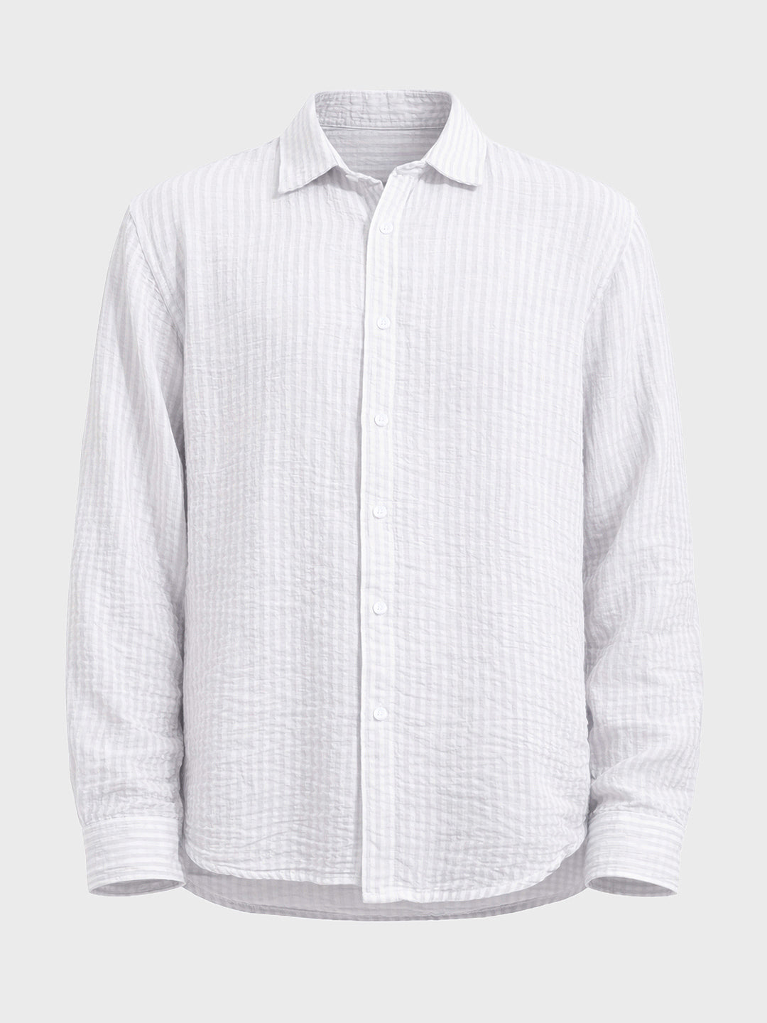 Men's Purple Relaxed Fit Striped Casual Shirt