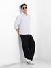 Men's Purple Relaxed Fit Striped Casual Shirt