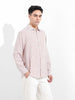 Men's Brown Relaxed Fit Striped Casual Shirt