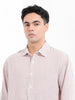 Men's Brown Relaxed Fit Striped Casual Shirt