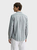 Men's Green Relaxed Fit Vertical Stripes Resort Wear Shirt