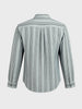 Men's Green Relaxed Fit Vertical Stripes Resort Wear Shirt