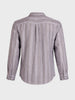Men's Purple Relaxed Fit Vertical Stripes Resort Wear Shirt