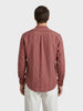 Men's Red Relaxed Fit Vertical Stripes Resort Wear Shirt