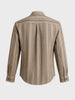 Men's Olive Relaxed Fit Vertical Stripes Resort Wear Shirt