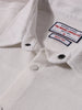 Men's White Boxy Fit Textured Resort Wear Shirt