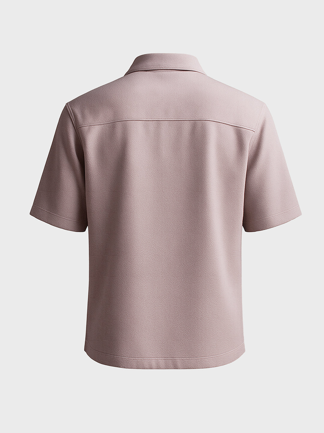 Men's Grey Boxy Fit Textured Resort Wear Shirt