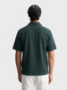 Men's Green Boxy Fit Textured Resort Wear Shirt