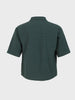 Men's Green Boxy Fit Textured Resort Wear Shirt