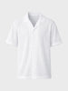 Men's White Relaxed Fit Textured Resort Shirt