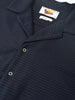 Men's Blue Relaxed Fit Textured Resort Wear Shirt