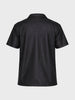 Men's Black Relaxed Fit Textured Resort Shirt