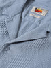 Men's Blue Relaxed Fit Resort Wear Textured Shirt