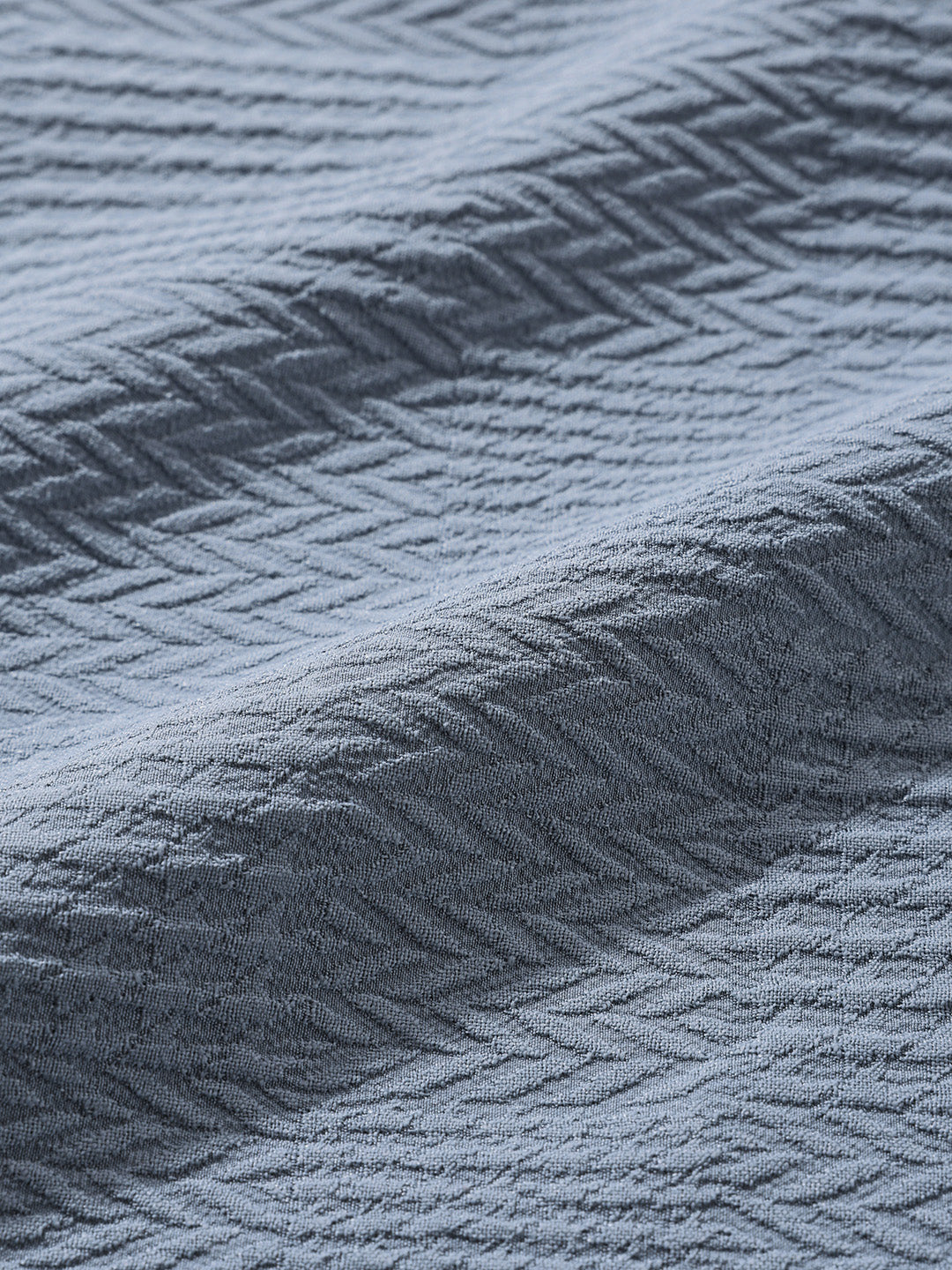 Men's Blue Relaxed Fit Resort Wear Textured Shirt