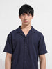 Men's Blue Relaxed Resort Wear Shirt