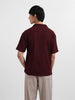 Men's Maroon Relaxed Resort Wear Shirt