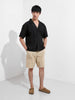Men's Black Relaxed Resort Wear Shirt