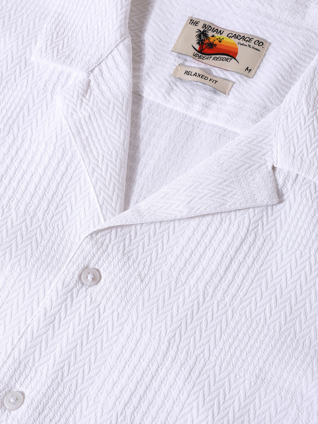 Men's White Relaxed Resort Wear Shirt