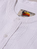 Men's White Relaxed Fit Textured Resort Wear Shirt