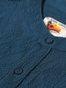 Men's Teal Regular Fit Textured Resort Wear Shirt