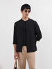 Men's Black Regular Fit Textured Resort Wear Shirt
