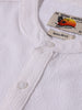 Men's White Regular Fit Textured Resort Wear Shirt