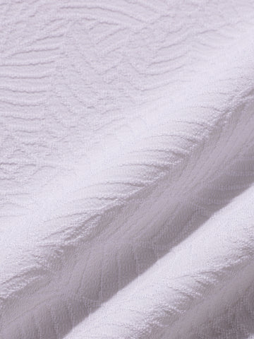 Men's White Regular Fit Textured Resort Wear Shirt